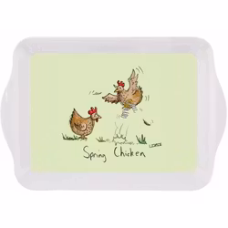 Bricka med illustration av Louise Tate – Spring Chicken