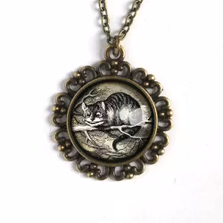 Halsband, stor berlock – Viktoriansk Cheshire Cat