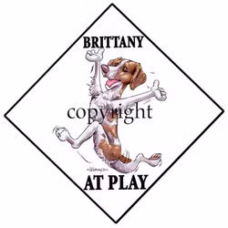 Skylt "At play" – Breton