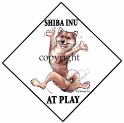Skylt "At play" – Shiba