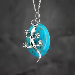 Halsband – Salamander & turkos
