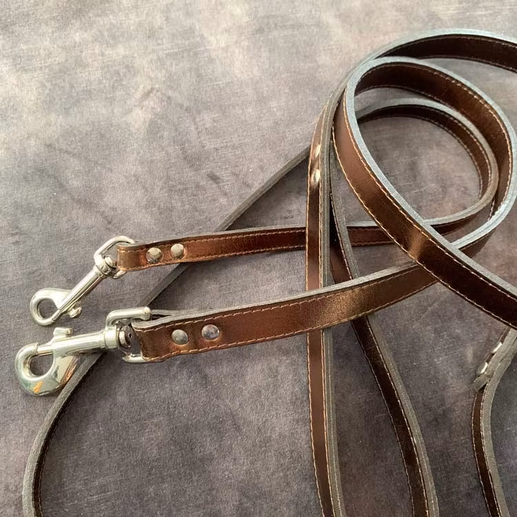 Läderkoppel – Metallic, brons