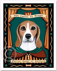 Konsttryck Krista Brooks, Patron Saint Of Sniffery – Beagle