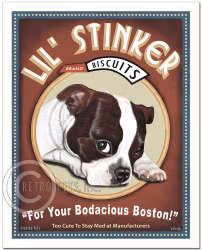 Konsttryck Krista Brooks, Lil' Stinker – Bostonterrier, brun