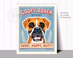 Konsttryck Krista Brooks, Goofy Boxer – Boxer