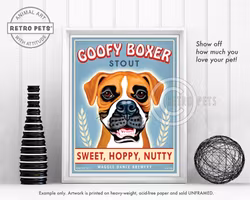 Konsttryck Krista Brooks, Goofy Boxer – Boxer