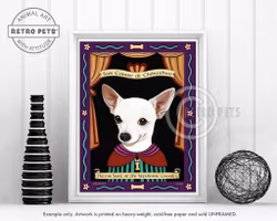 Konsttryck Krista Brooks, Patron Saint Of The Napoleonic – Chihuahua, vit