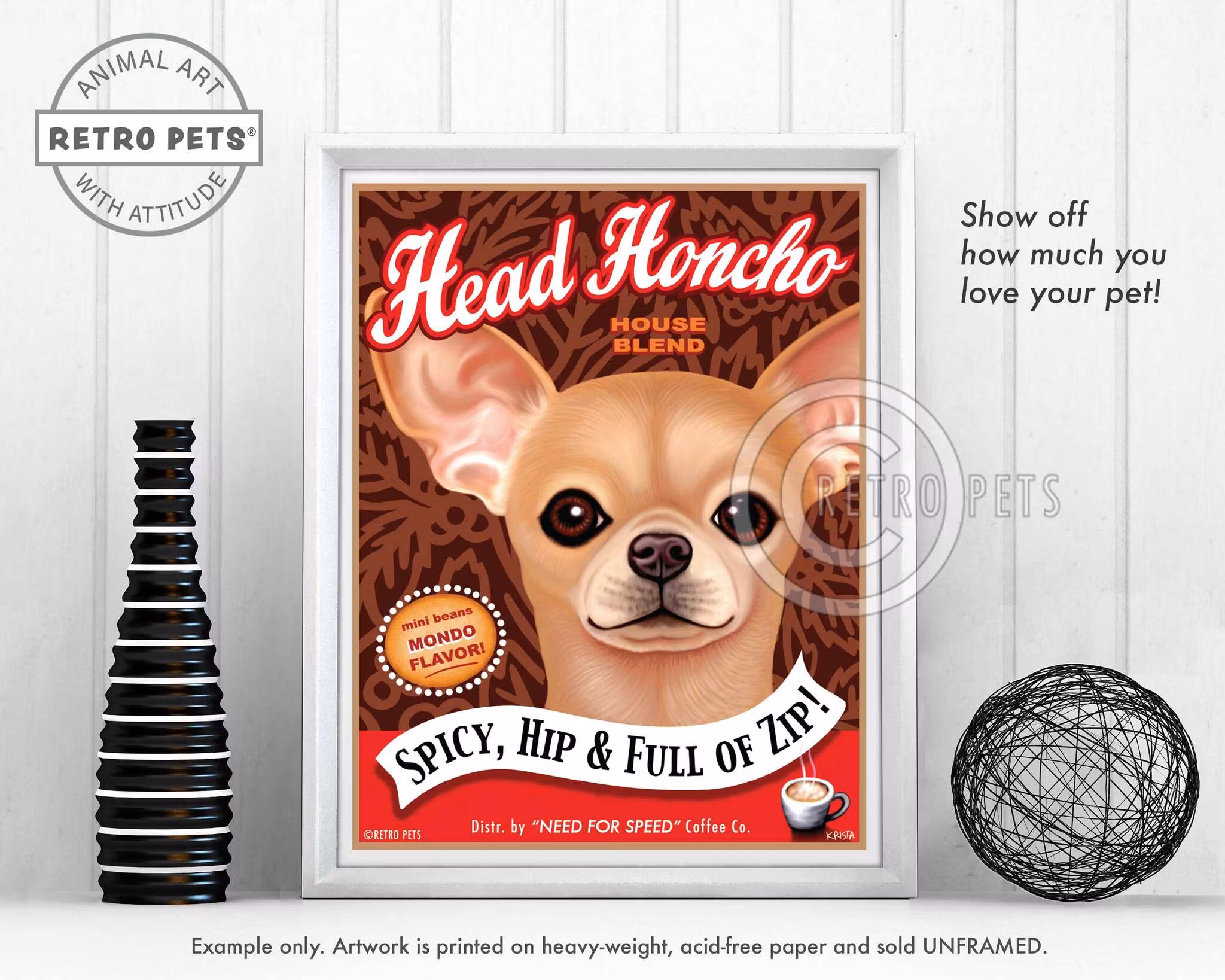 Konsttryck Krista Brooks, Head Honcho – Chihuahua