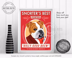 Konsttryck Krista Brooks, Snorter's Best – Engelsk bulldogg