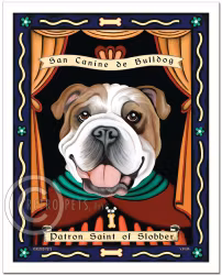Konsttryck Krista Brooks, Patron Saint Of Slobber – Engelsk bulldogg