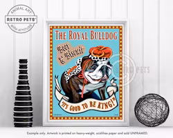 Konsttryck Krista Brooks, The Royal Bulldog – Engelsk bulldogg