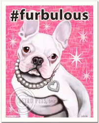 Konsttryck Krista Brooks, #furbulous – Fransk bulldogg