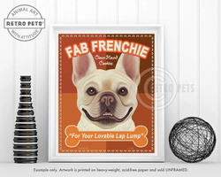 Konsttryck Krista Brooks, Fab Frenchie Clown Hound Cookies – Fransk bulldogg
