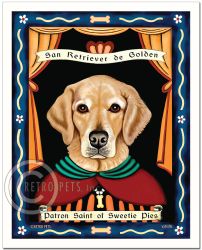 Konsttryck Krista Brooks, Patron Saint Of Sweetie Pies – Golden retriever