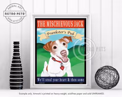 Konsttryck Krista Brooks, The Mischievous Jack – Jack russell terrier