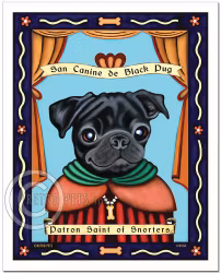 Konsttryck Krista Brooks, Patron Saint Of Snorters – Mops