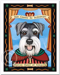 Konsttryck Krista Brooks, Patron Saint Of Tenacity – Schnauzer