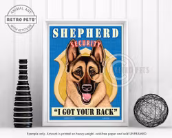 Konsttryck Krista Brooks, Shepherd Security – Schäfer