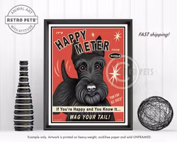 Konsttryck Krista Brooks, Happy Meter – Skotsk terrier