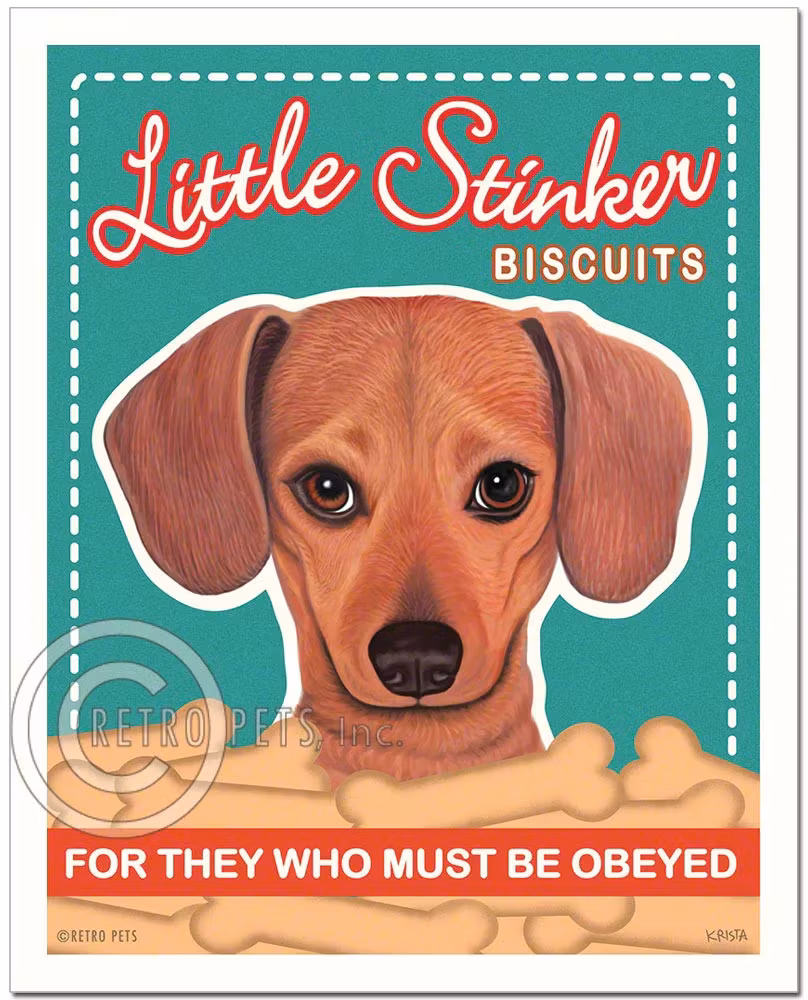 Konsttryck Krista Brooks, Little Stinker Biscuits – Tax