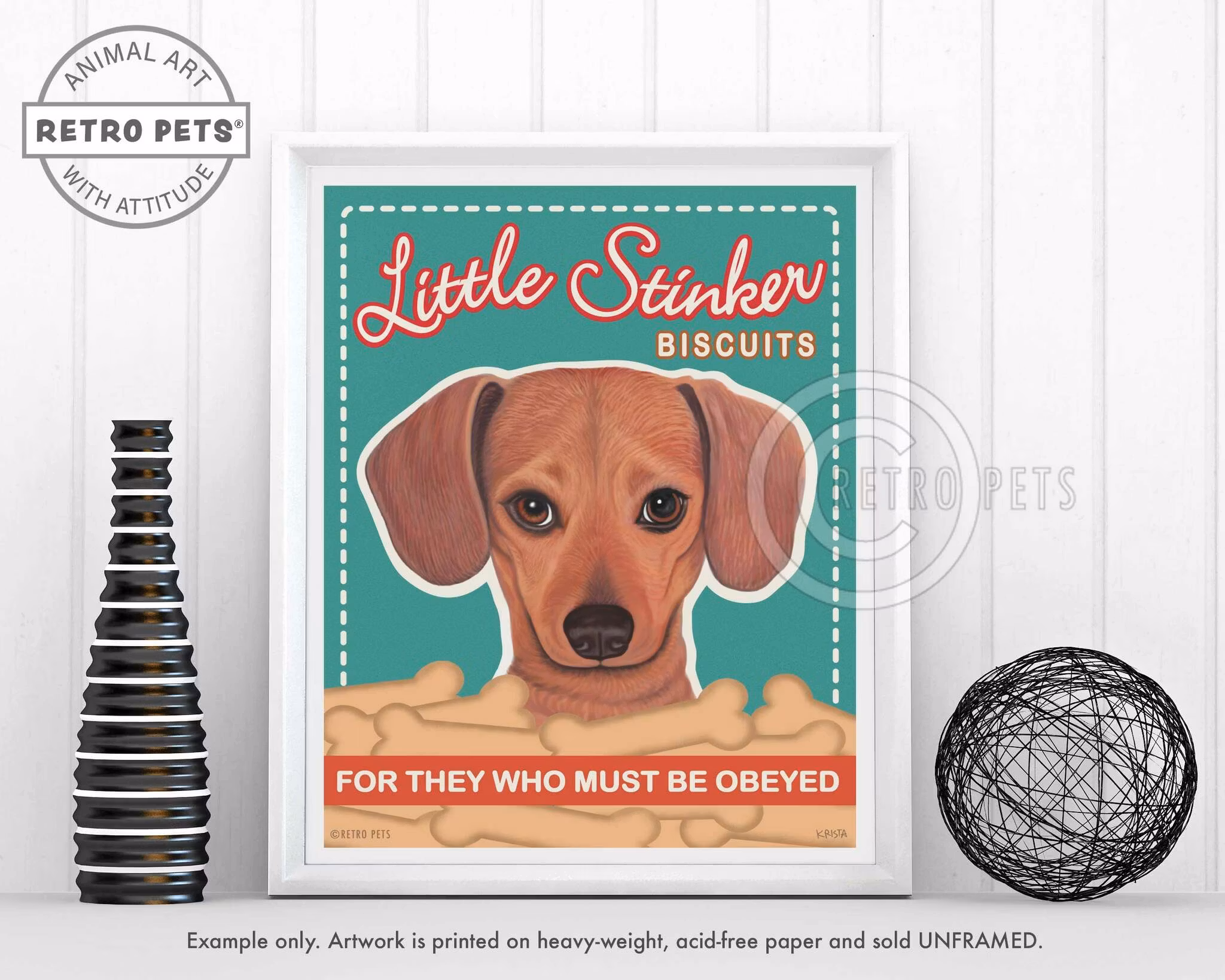 Konsttryck Krista Brooks, Little Stinker Biscuits – Tax