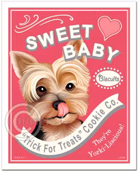 Konsttryck Krista Brooks, Sweet Baby – Yorkshireterrier