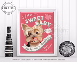 Konsttryck Krista Brooks, Sweet Baby – Yorkshireterrier