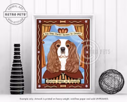 Konsttryck Krista Brooks, Patron Saint Of Royalty – Cavalier king charles spaniel