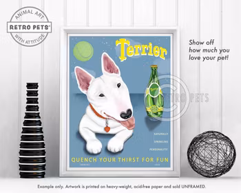 Konsttryck Krista Brooks, Terrier – Bullterrier