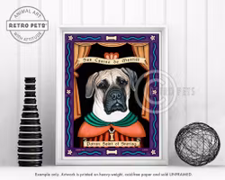 Konsttryck Krista Brooks, Patron Saint Of Snoring – Mastiff