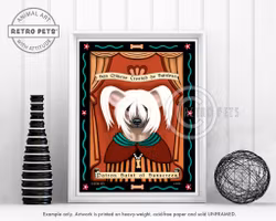Konsttryck Krista Brooks, Patron Saint Of Sunscreen – Chinese crested dog