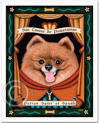 Konsttryck Krista Brooks, Patron Saint Of Spunk – Pomeranian
