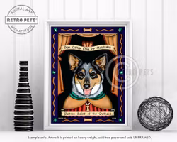Konsttryck Krista Brooks, Patron Saint Of The Outback – Australian cattledog