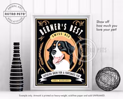 Konsttryck Krista Brooks, Berner's Best – Berner sennenhund