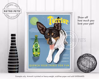 Konsttryck Krista Brooks, Terrier – Rat terrier