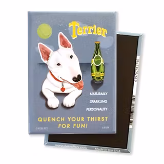 Kylskåpsmagnet Krista Brooks, Terrier – Bullterrier