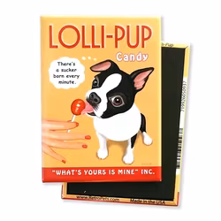 Kylskåpsmagnet Krista Brooks, Lolli-Pup – Bostonterrier