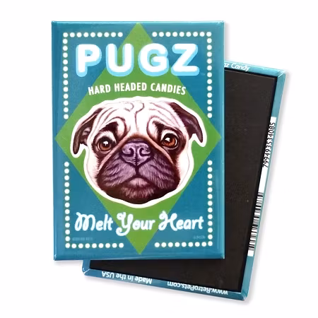 Kylskåpsmagnet Krista Brooks, Pugz – Mops