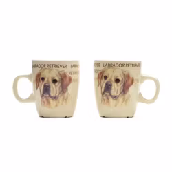 Kaffemugg med text – Labrador retriever, gul