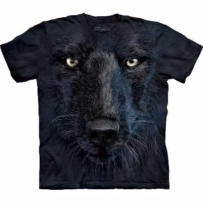 T-shirt – Black wolf face
