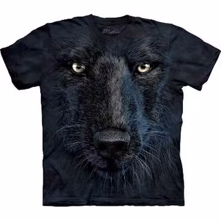 T-shirt – Black wolf face
