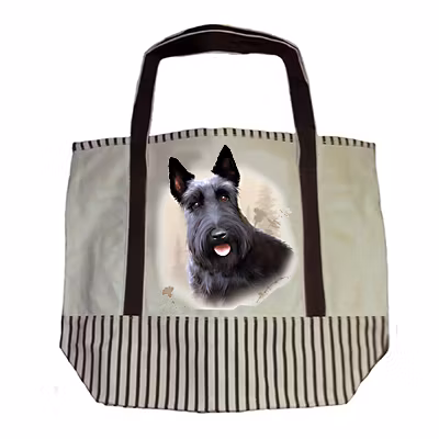Tygväska, canvas – Skotsk terrier