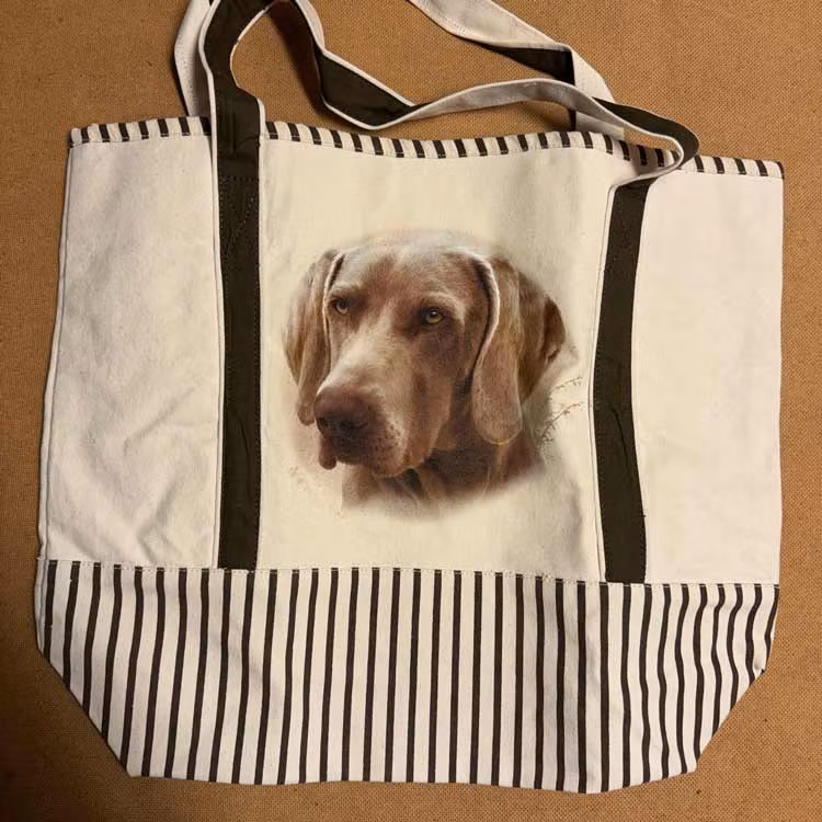 Tygväska, canvas – Weimaraner