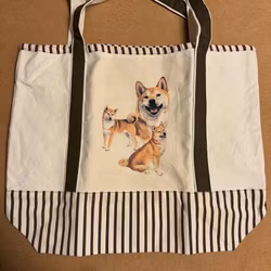 Tygväska, canvas – Shiba, 3 st