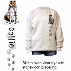 Sweatshirt – Collie, långhårig, stl XL