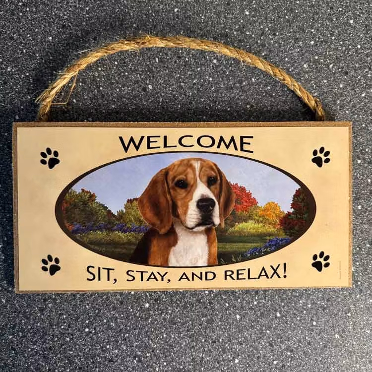 Skylt, Welcome – Beagle