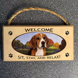 Skylt, Welcome – Beagle