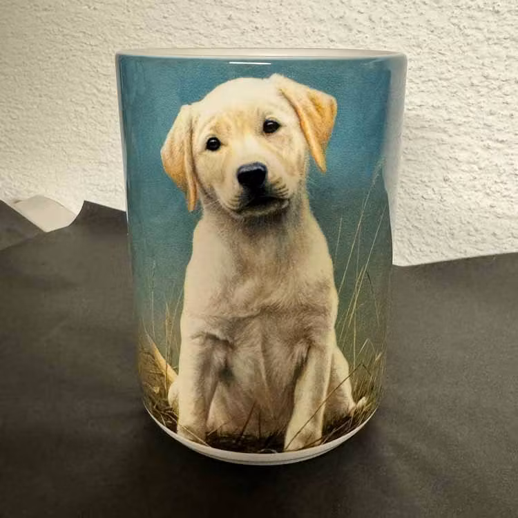 Mugg, fält – Labrador retriever, gul