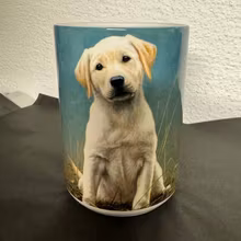 Mugg, fält – Labrador retriever, gul