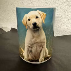 Mugg, fält – Labrador retriever, gul
